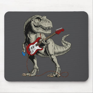 Dinosaur Acoustic Electric B Guitar Player  Mouse Pad