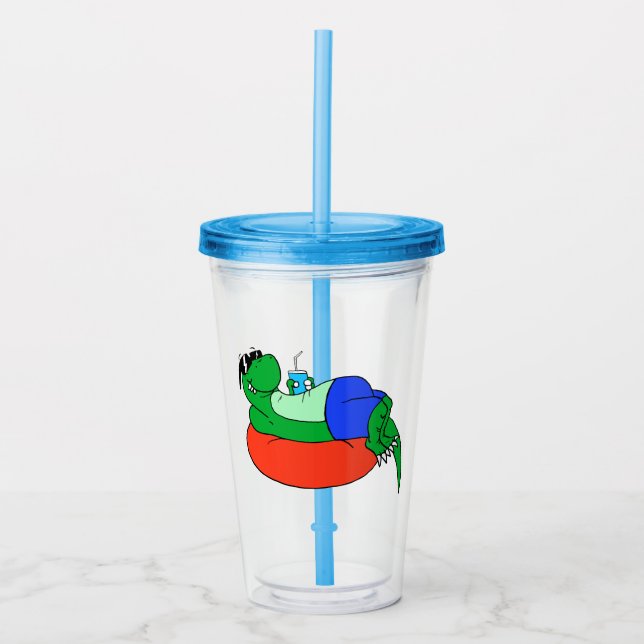 dinosaur acrylic tumbler (Front)