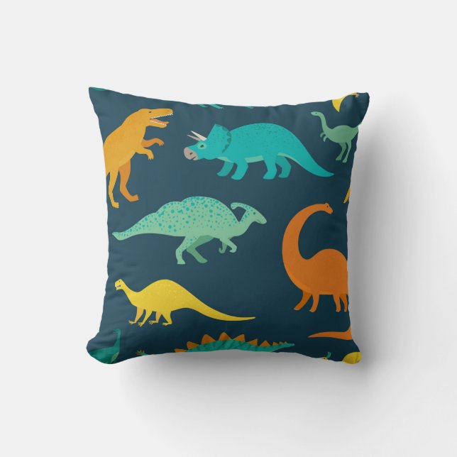 Dinosaur Adventure: Kids' Nursery Wallpaper Cushion (Front)