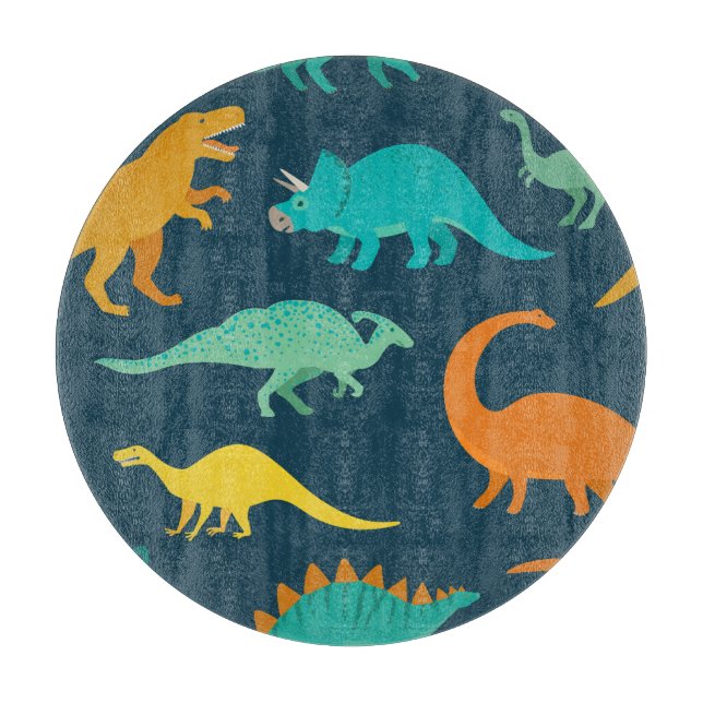 Dinosaur Adventure: Kids' Nursery Wallpaper Cutting Board (Front)