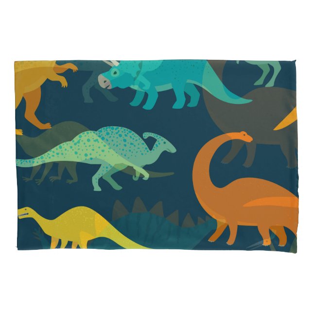 Dinosaur Adventure: Kids' Nursery Wallpaper Pillowcase (Front)