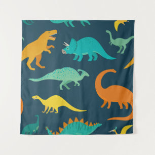 Dinosaur Adventure: Kids' Nursery Wallpaper Tapestry