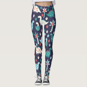 Dinosaur Adventure Seamless Design Leggings