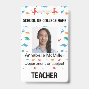 Dinosaur Adventure Teacher ID Badge