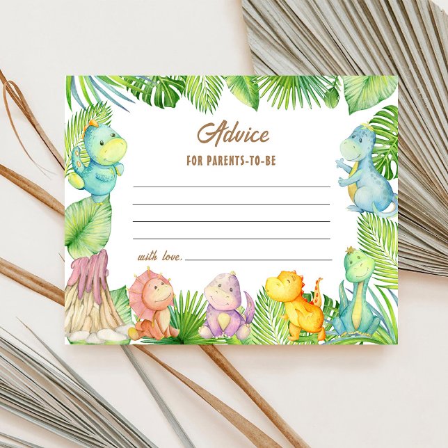 Dinosaur Advice Parents-to-be Card (Creator Uploaded)
