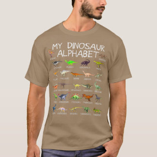 Dinosaur Alphabet Dino ABC For Kids Boys Men Women T-Shirt