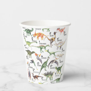 Dinosaur Alphabet Paper Cups