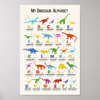 DINOSAUR ALPHABET POSTER