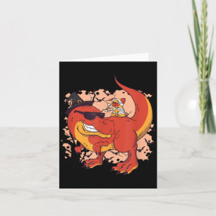 Dinosaur And Dog - Funny Halloween Card