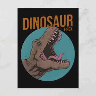 Dinosaur animation, trex animation holiday postcard