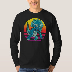 Dinosaur Archaeologist Archaeology Retro Tricerato T-Shirt