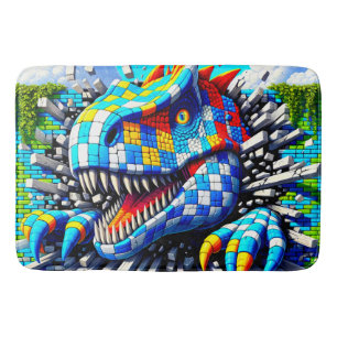 Dinosaur Art Bath Mat