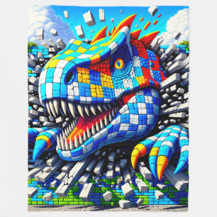 Dinosaur Art Fleece Blanket