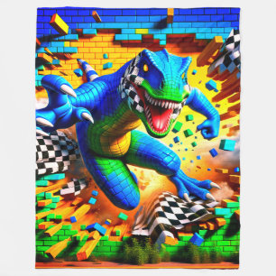 Dinosaur Art Fleece Blanket