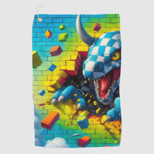 Dinosaur Art Golf Towel