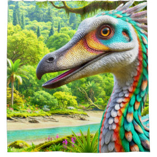 Dinosaur Art Shower Curtain