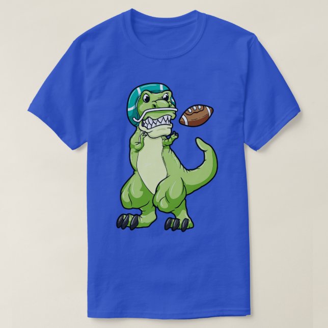 Dinosaur as er with and Helmet T-Shirt (Design Front)