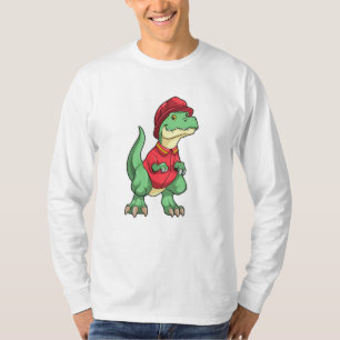 Dinosaur as Firefighter with Fire helmet T-Shirt