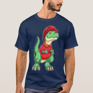 Dinosaur as Firefighter with Fire helmet T-Shirt