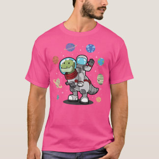 Dinosaur Astronaut  Planets Space  Dino Space T-Shirt