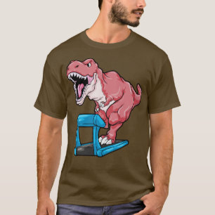 Dinosaur at Jogging on Treadmill T-Shirt