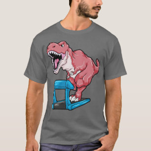 Dinosaur at Jogging on Treadmill T-Shirt