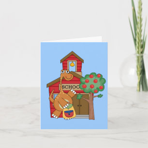 Dinosaur at School t-shirts and Gifts Card