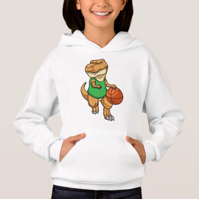 Dinosaur at Sports with Basketball (Front)