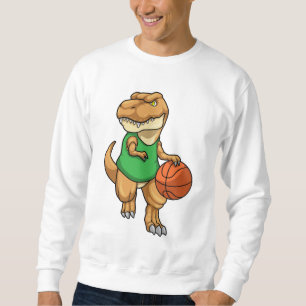 Dinosaur at Sports with Basketball Sweatshirt