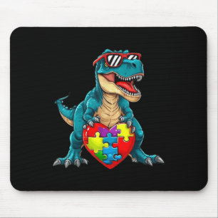 Dinosaur Autism Awareness Puzzle Pieces Boys Kids  Mouse Pad