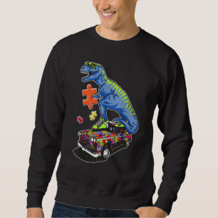Dinosaur Autism Kids Dinosaur T Rex Cute Boys Sweatshirt