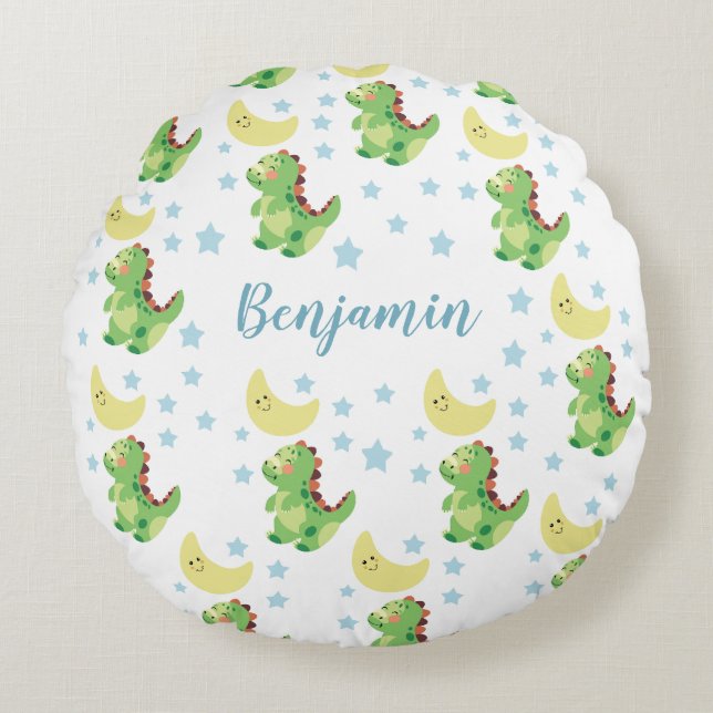 Dinosaur  baby bib round cushion (Front)