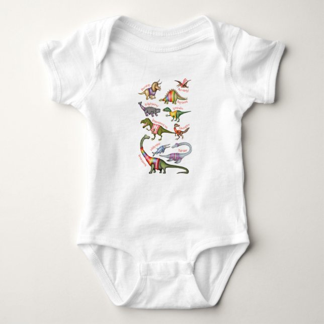 Dinosaur baby bodysuit (Front)