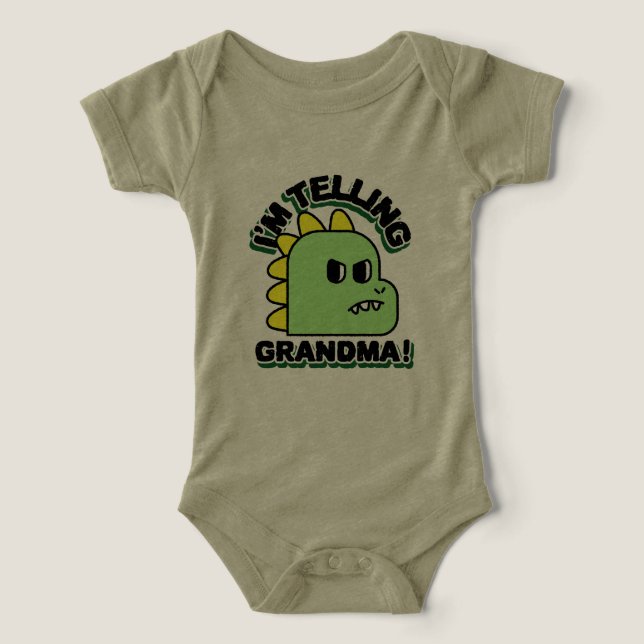 Dinosaur Baby Bodysuit (Design Front)