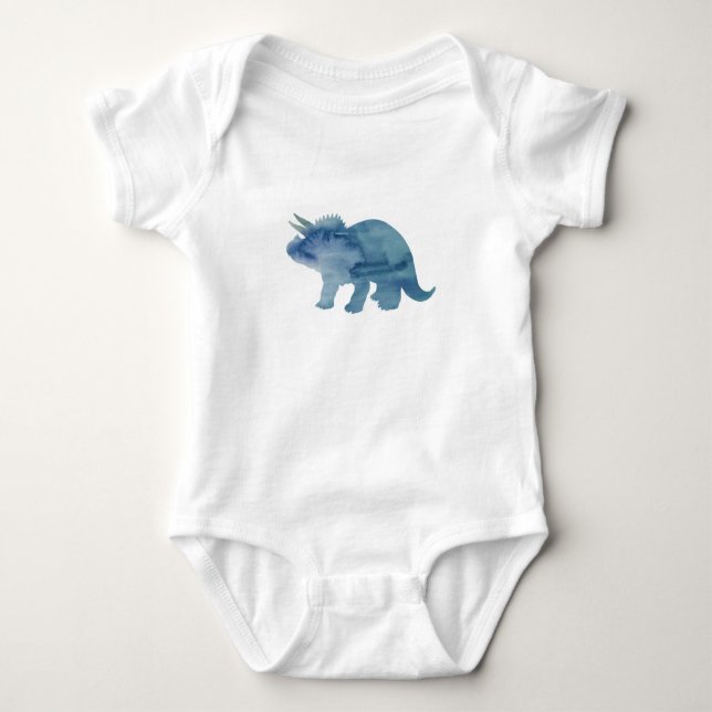 Dinosaur Baby Bodysuit Triceratops (Front)