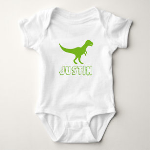 Dinosaur baby clothes personalised with kids name baby bodysuit