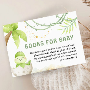 Dinosaur Baby Shower Book For Baby Enclosure Card