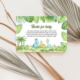 Dinosaur Baby Shower Books for baby Enclosure Card