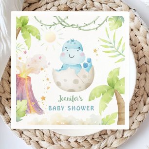 Dinosaur Baby Shower Boy Dino Paper Napkin