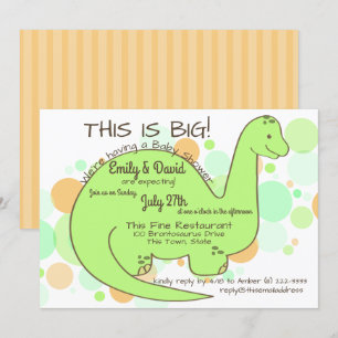 Dinosaur Baby Shower Brontosaurus Invitation