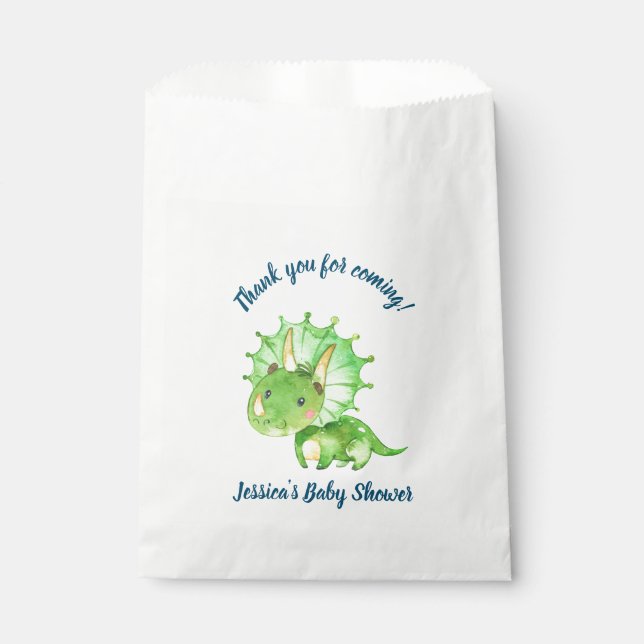 Dinosaur Baby Shower Favour Bags (Front)