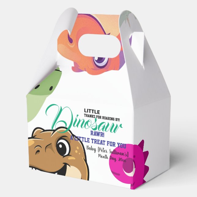 Dinosaur Baby Shower  Favour Box (Front)