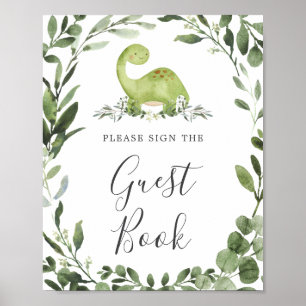 Dinosaur Baby Shower Guestbook Sign
