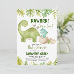 Dinosaur Baby Shower Invitation
