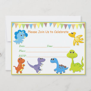 Dinosaur baby shower invitation