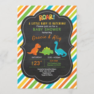 dinosaur baby shower invitation