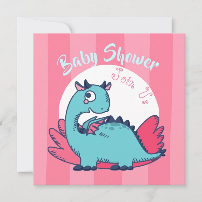 Dinosaur Baby Shower Invitation (Front)