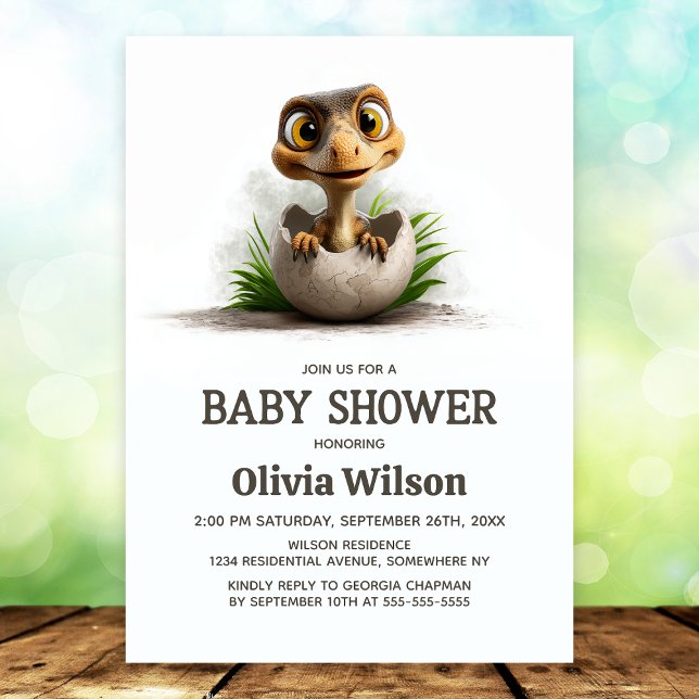 Dinosaur Baby Shower Invitation (Creator Uploaded)