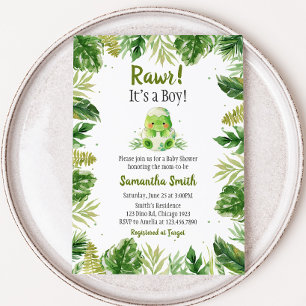 Dinosaur Baby Shower  Invitation