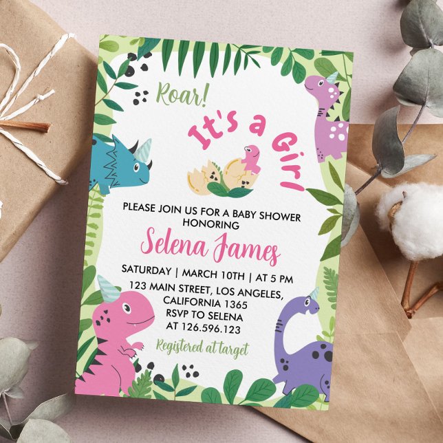 Dinosaur Baby Shower Invitation (Creator Uploaded)